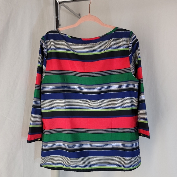 Banana Republic Striped Blouse. Women's Large. - Picture 2 of 7
